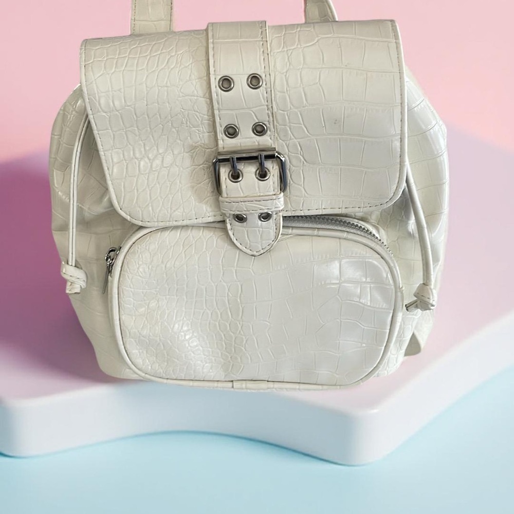 Tiny Elegant White Backpack No Brand!